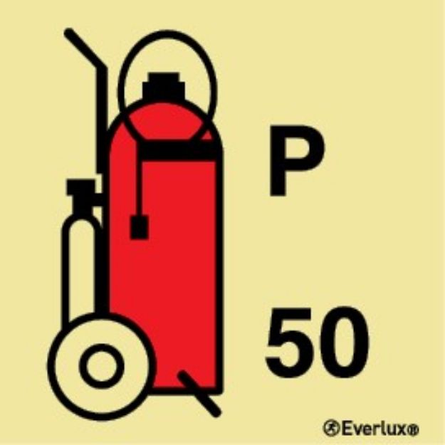 Powder wheeled fire extinguisher - 50Kg 